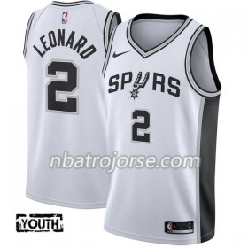 Barn San Antonio Spurs Tröja Kawhi Leonard 2 Nike 2017-18 Vit Swingman